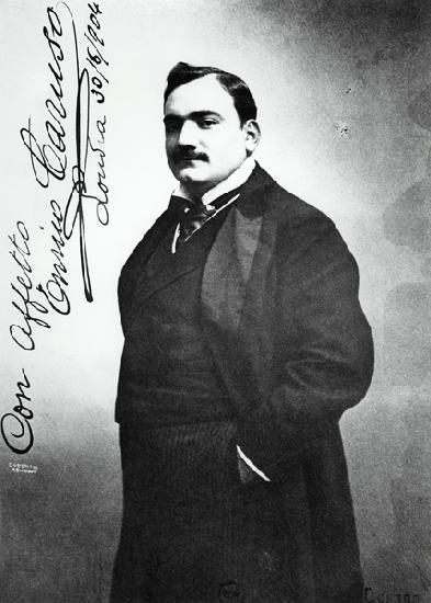 Enrico Caruso (1873-1921) 1904 (b/w photo) 