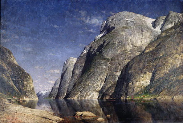 The Sognefjord, Norway, c.1885 (oil on canvas) from Adelsteen Normann