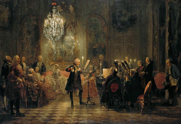The flute concert Friedrich the Great at Sanssouci from Adolph Friedrich Erdmann von Menzel