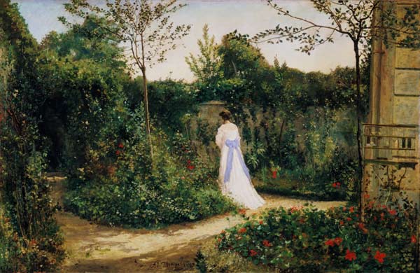 The walk in the garden from Adolph Friedrich Erdmann von Menzel