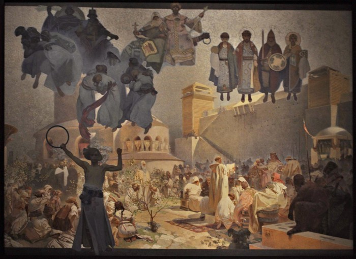 The Introduction of the Slavonic Liturgy (The cycle The Slav Epic) from Alphonse Mucha