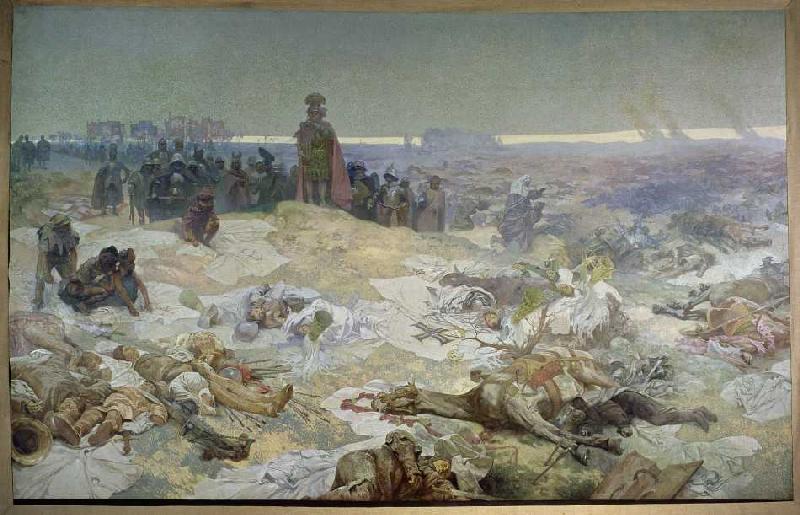 The Slavonic epic poem: After the battle at Grunwald 1410. from Alphonse Mucha
