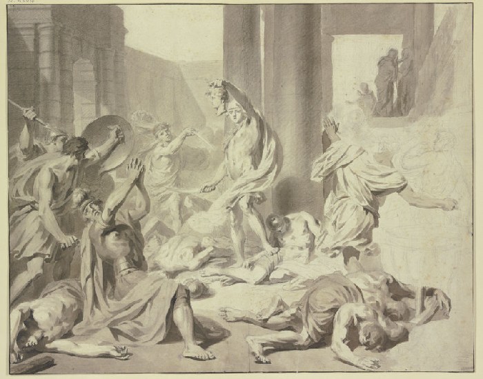 Die Gegner des Perseus versteinern beim Anblick des abgeschlagenen Medusenhauptes from Anonym