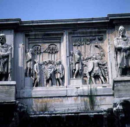 Detail from the Arch of Constantinebuilt to celebrate the Emperor's victory over Maxentius (AD 312) from Anonymous painter