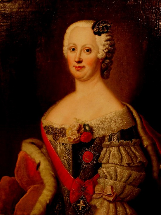 Portrait of Johanna-Elizabeth, Electress of Anhalt-Zerbst (1712-1760), Mother of Catherine II from Antoine Pesne