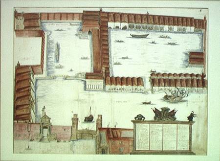 Plan of the Arsenale, Venice  on from Antonio Natale