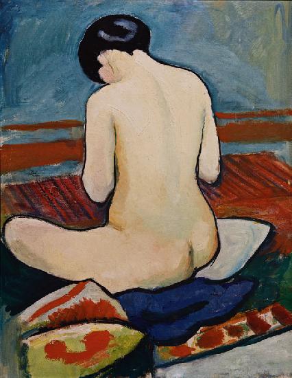 resting nude with pillow 1911
