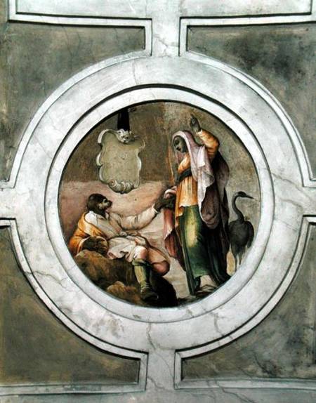 Representation of one of the Virtues, from the ceiling of the Grimani Chapel from Battista Franco