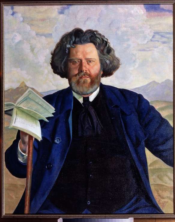 Portrait of the poet Maximilian Voloshin (1877-1932) from Boris Michailowitsch Kustodiew