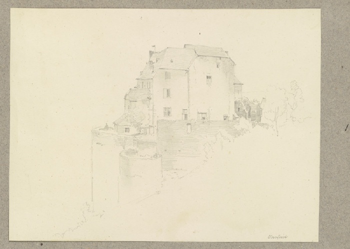 Oberstein castle (?) from Carl Theodor Reiffenstein