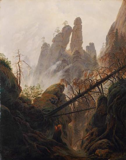 Rock ravine (ravine in the Elbsandsteingebirge)