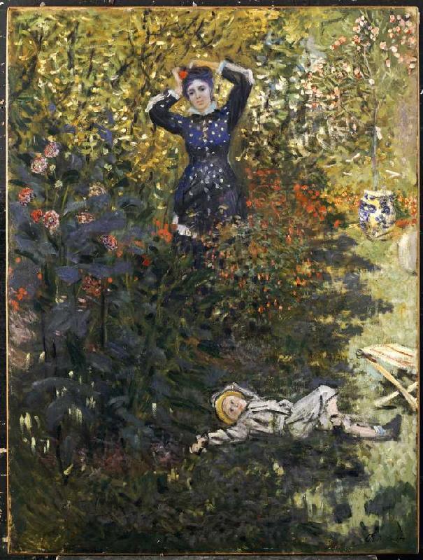 Camille and Jean Monet in the garden from Claude Monet