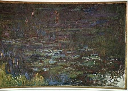 Waterlilies at Sunset, detail from the right hand side from Claude Monet