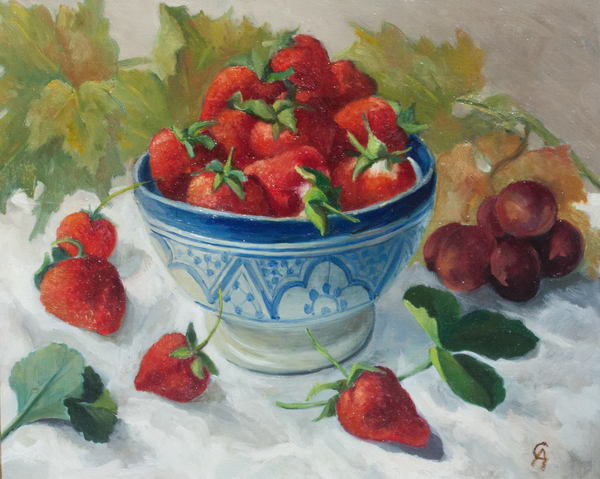 Strawberries in a Blue Bowl from Cristiana  Angelini