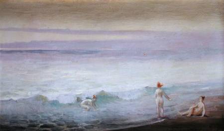 Coastal Scene with Figures from William de Leftwich Dodge