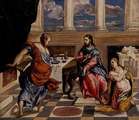 Christ in the House of Mary and Martha from El Greco (aka Dominikos Theotokopulos)