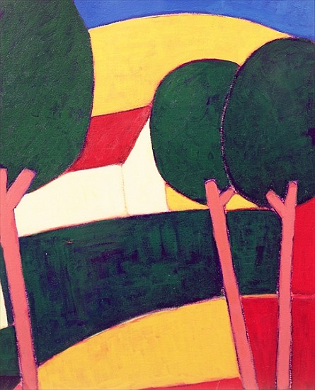 Provencal Paysage, 1997 (acrylic on paper)  from Eithne  Donne