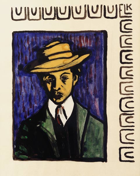 Self-portrait with hat from Ernst Ludwig Kirchner