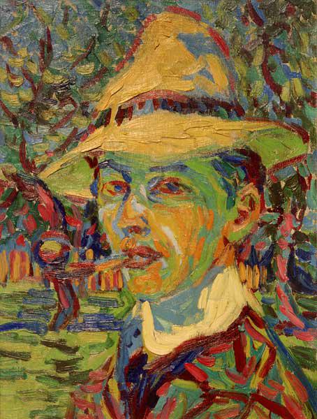 Self-portrait with hat