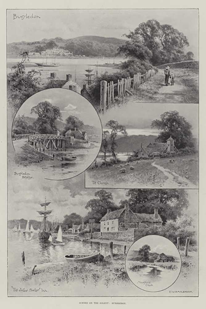 Scenes on the Solent, Bursledon from E.W. Haslehust