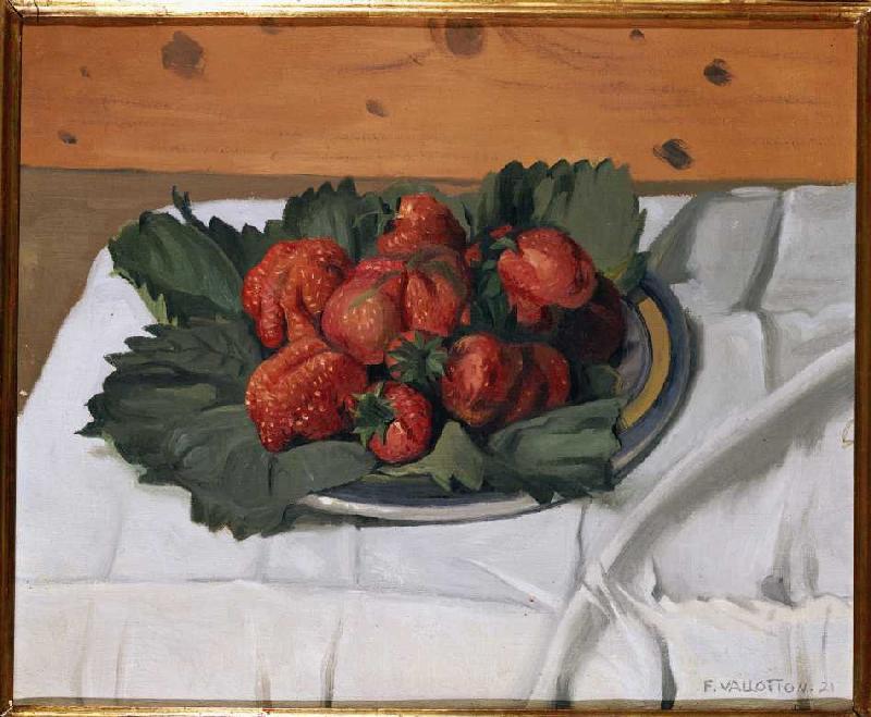 Quiet life with strawberries from Felix Vallotton