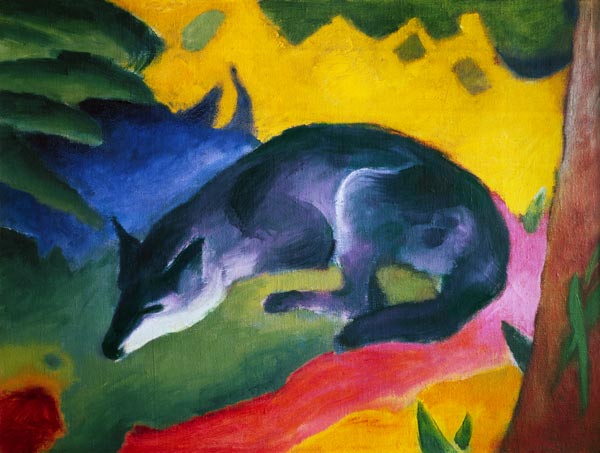 Blue-black fox. from Franz Marc