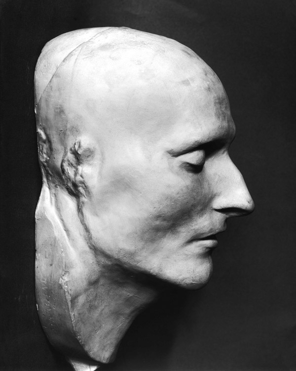 Death mask of Napoleon Bonaparte (1769-1 - French School as art print or  hand painted oil.