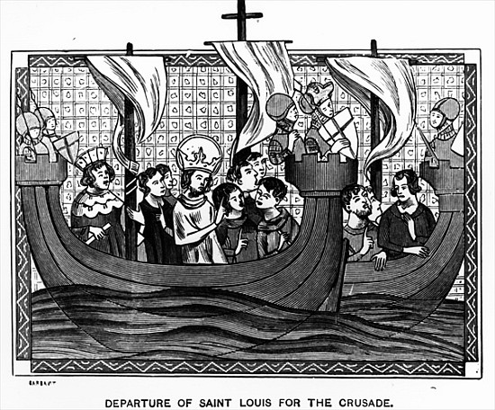 Departure of St. Louis for the Crusade from French School