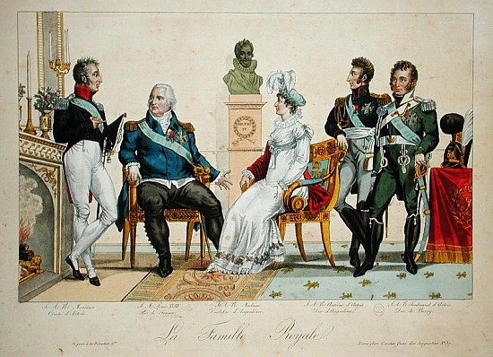 Louis XVIII (1755-1826) and his Family from French School