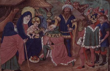 Codex 2772 f.13 The Adoration of the Magi from German School