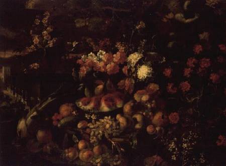 Still Life with fruit, vegetables and flowers from Giovanni-Battista Ruoppolo or Ruopolo