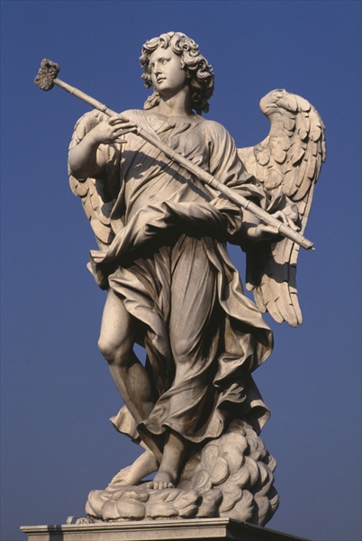 Statue of an angel holding a Passion instrument (colour photo)  from Giovanni Lorenzo Bernini