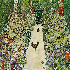 Garden way with chickens 1916