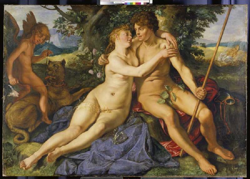 Venus and Adonis. from Hendrick Goltzius