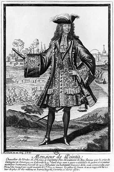 Jean Bernard Desjean (1645-1711) Baron de Pointis from Henri Bonnart