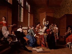 Society playing instruments. from Jan Josef Horemans II.