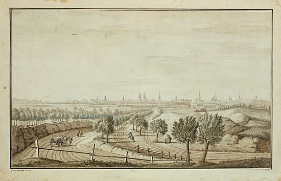 View of the Hallesch Gate from Johann Carl Wilhelm Rosenberg
