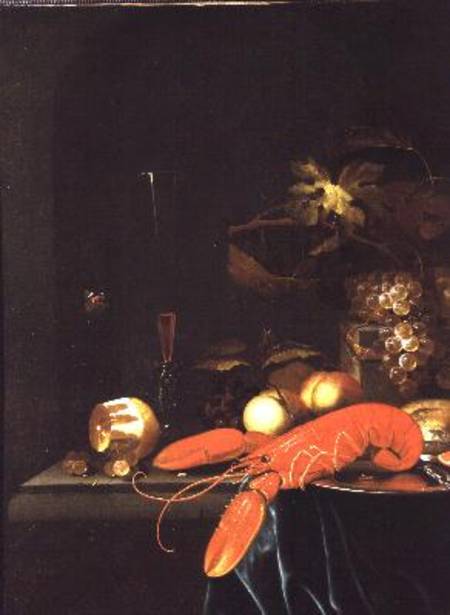 Still Life of Fruit with a Lobster from Johannes Borman
