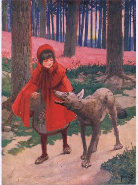 Little Red Riding Hood, c.1905 (colour litho)