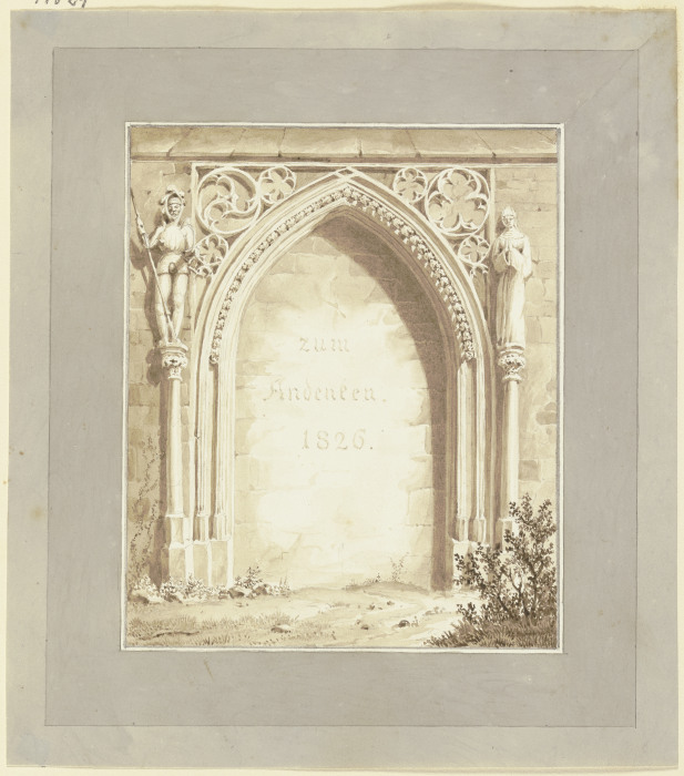 Zugemauertes gotisches Portal mit der Inschrift: zum Andenken 1826 from Josef von Stockhorn
