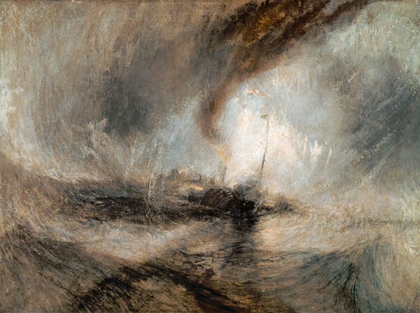 Snowstorm on the sea from William Turner