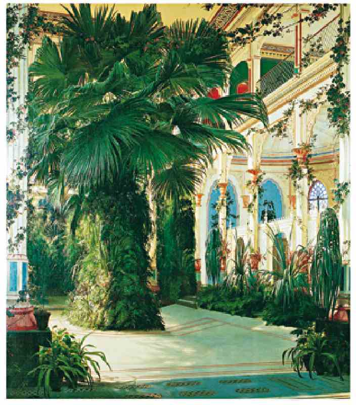 Image: Carl Eduard Ferdinand Blechen - Interior of a Palm House - (BLK-02)