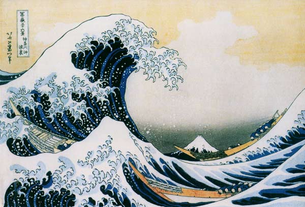 The great wave - end of the series of the 36 views of the Fudschijama from Katsushika Hokusai