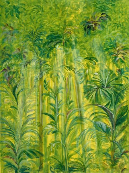 Rain Forest, Malaysia, 1990 (acrylic on canvas)  1990