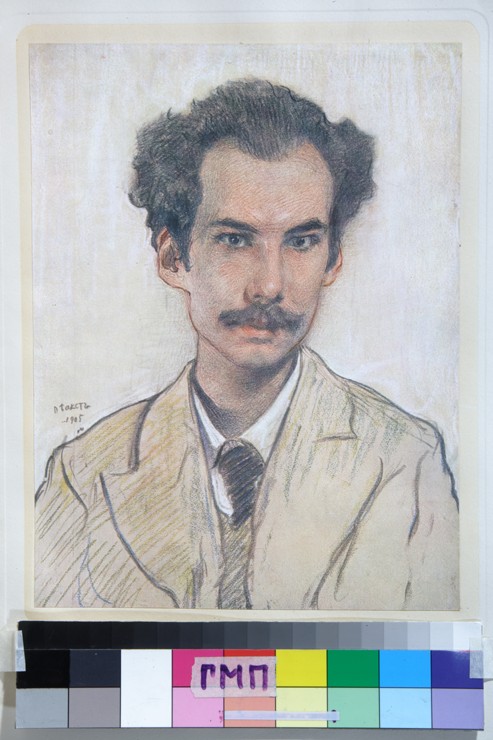 Portrait of the Poet Andrei Bely (1880-1934) from Leon Nikolajewitsch Bakst