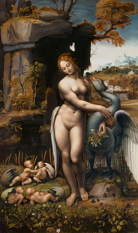 Leda with the swan from Leonardo da Vinci