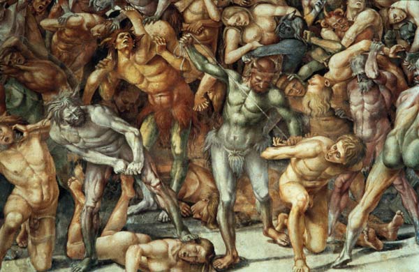 Hell, from the Last Judgement - Luca Signorelli as art print or hand  painted oil.
