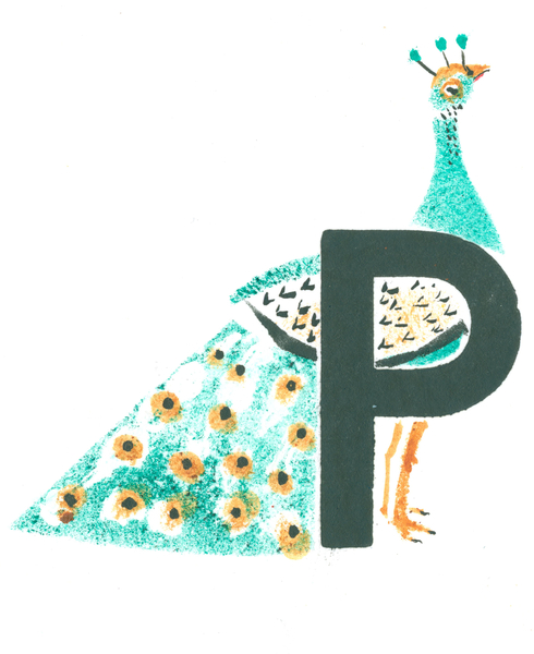 P is for peacock from Mary Kuper