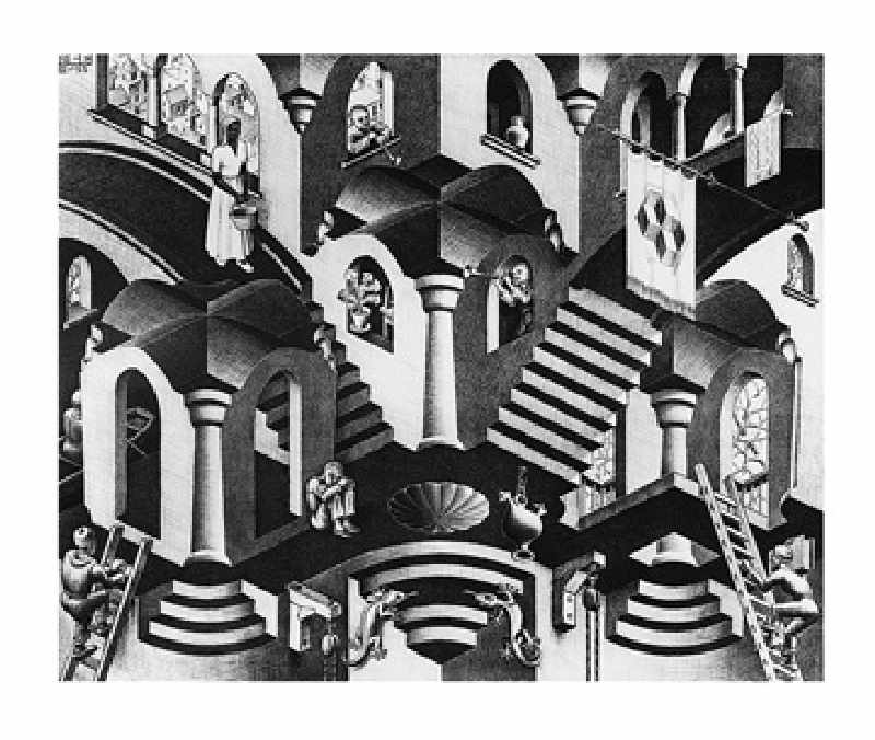 Image: M.c. Escher - Konkav und Konvexe - (ESE-09)
