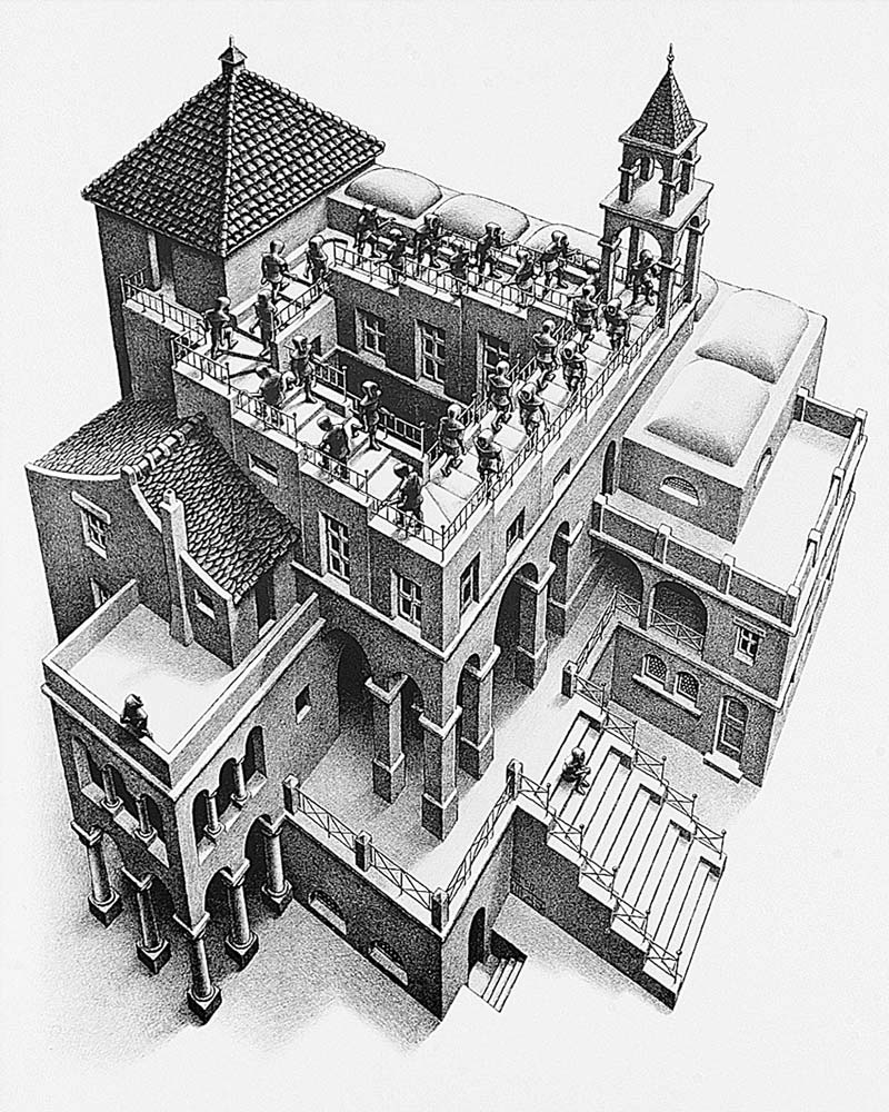Image: M.c. Escher - Treppauf und Treppab - (ESE-23)